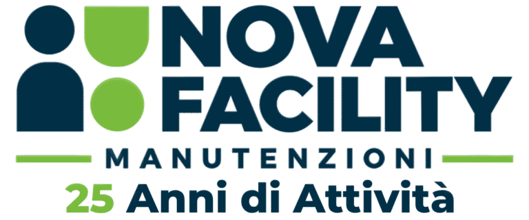 Logo Nova Facility Manutenzioni con la dicitura 25 anni di attività